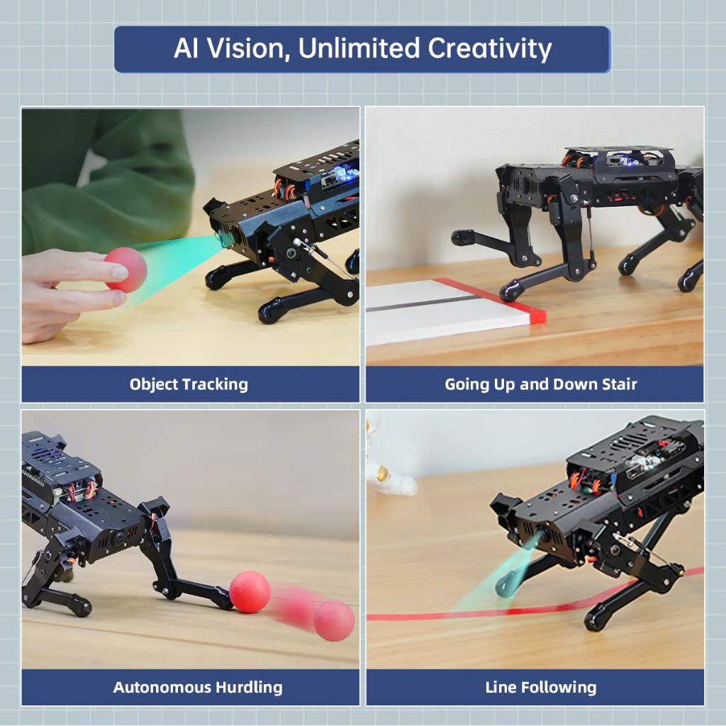 Hiwonder PuppyPi Pro Quadruped Robot | Raspberry Pi 4GB