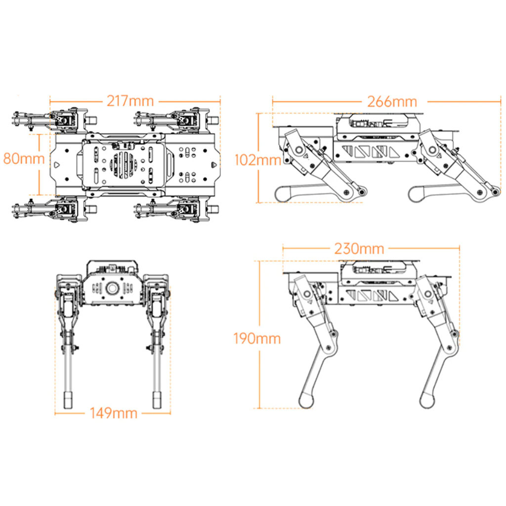 Hiwonder PuppyPi Pro Quadruped Robot | Raspberry Pi 4GB