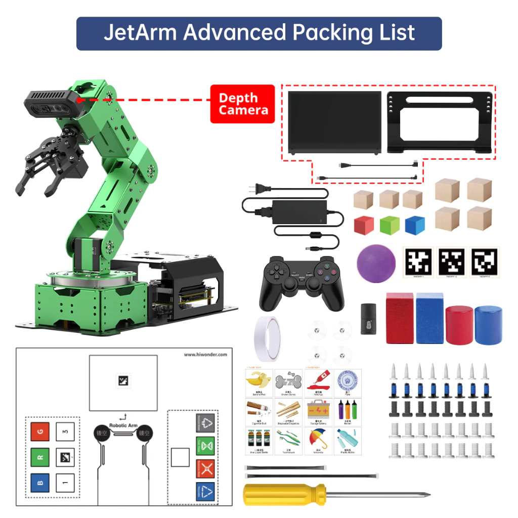 Hiwonder JetArm Pro Advanced Kit | NVIDIA Jetson Nano 4GB