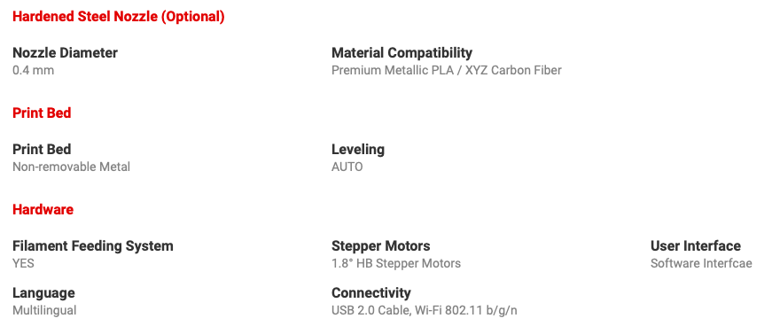 XYZprinting da Vinci miniMaker 3D Printer (WiFi)