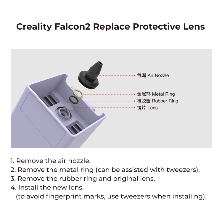 Creality SP CR-Laser Falcon 2 Protective Lens