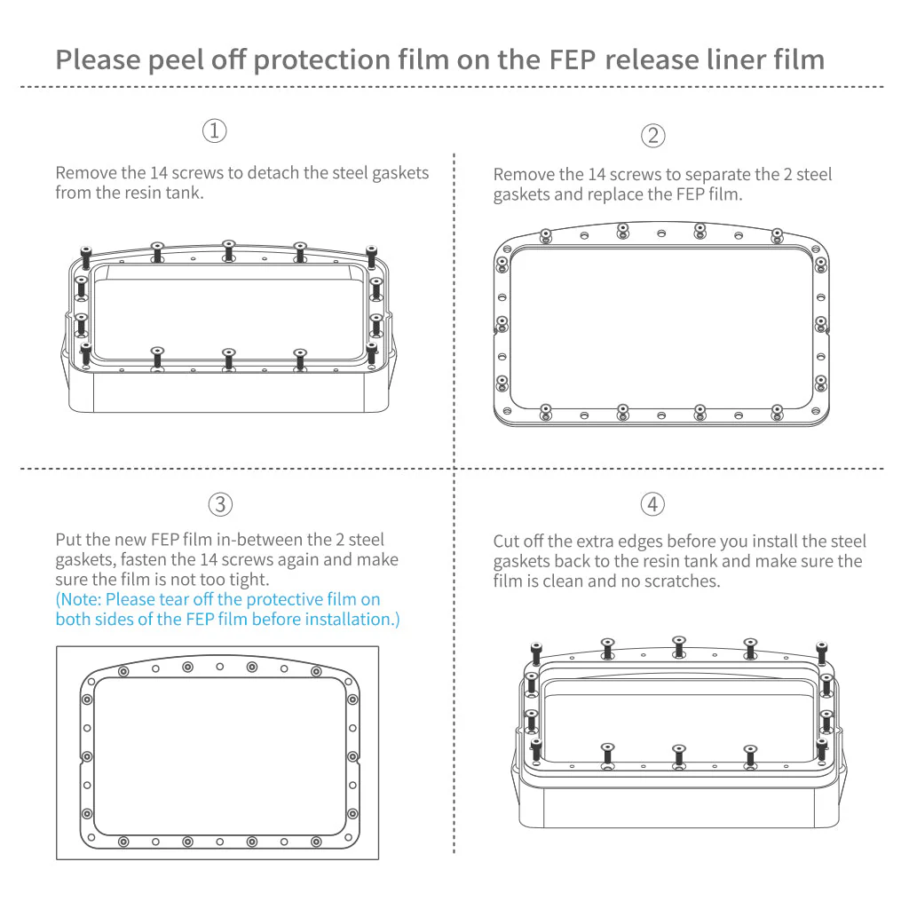 FEP Film for Mars 4 / 5 / 5 Ultra (5 Pcs)