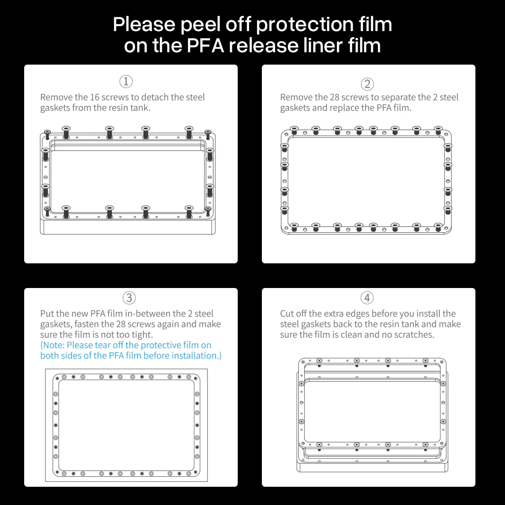 PFA FEP Film for Saturn 3 / 4 / 4 Ultra / 4 Ultra 16K (5 Pcs) 