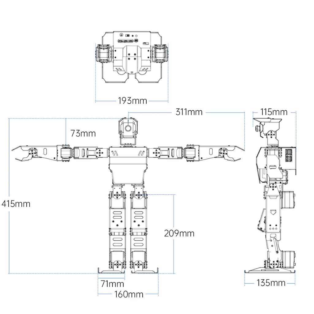Hiwonder AiNex Humanoid Robot | Raspberry Pi 5 8GB