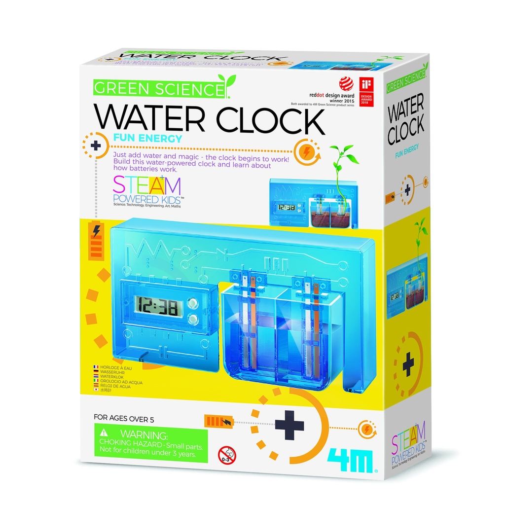 4M Water-Powered Clock 00-03411
