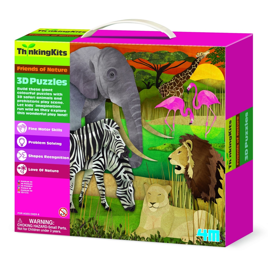 4M 3D Floor Puzzles-Safari 00-04679