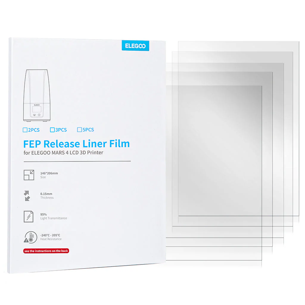 Elegoo SP Mars 4/5/Ultra FEP Film (5 Pcs) - 206x146mm