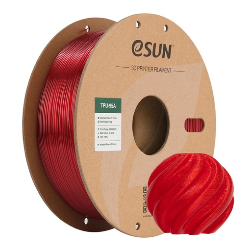 [30014] eSun Filament TPU 95A 1Kg | Red